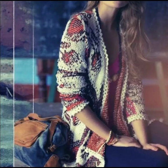 ANTHRO | Moth Patterned Cardigan - Picture 2 of 7